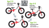 #colour_rocket red,3 in 1 convertible balance bike | Your child will learn to balance and pedal all on one trusted bike.