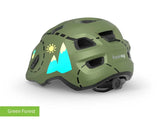 #colour_green forest,Green Forest Kids Helmet Back|MET Hooray kids helmet is light comfy and adjusts easily for a safe secure fit
