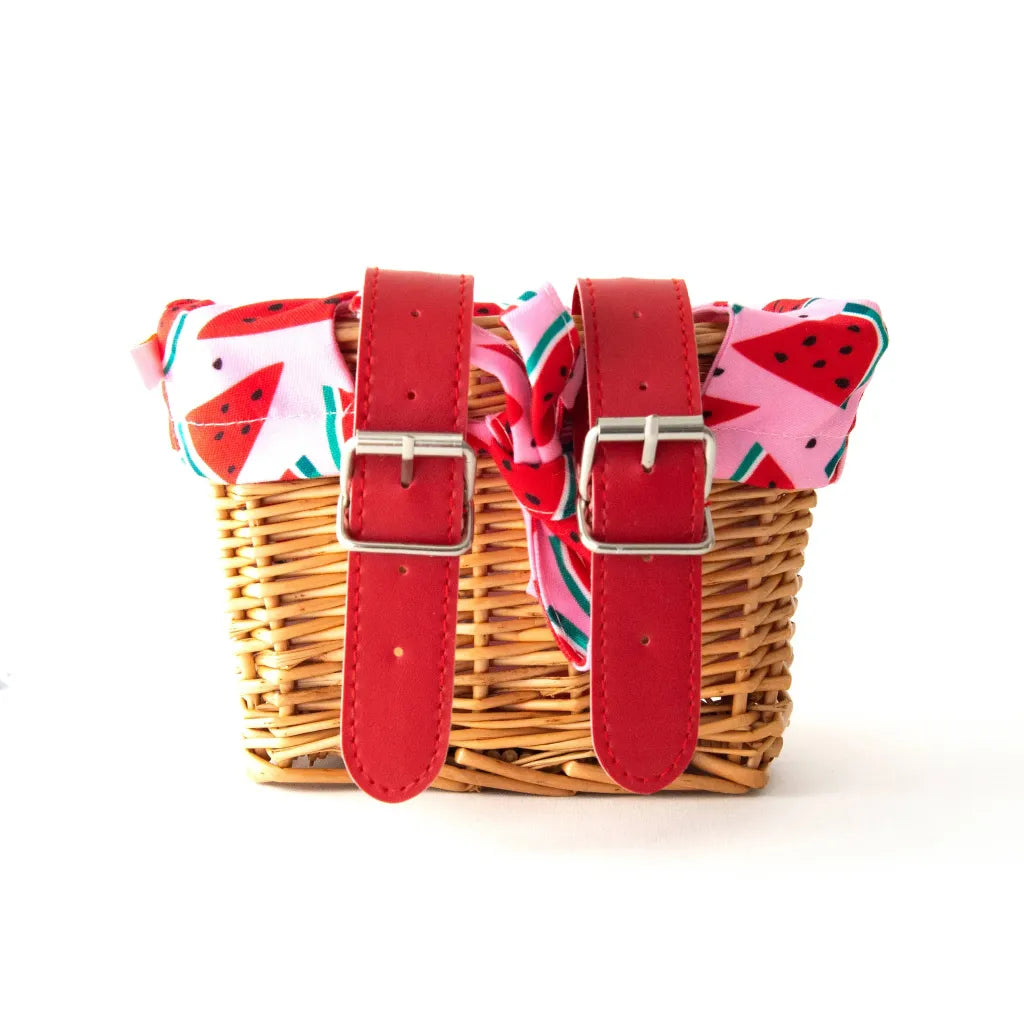 #colour_watermelon,Easy fit straps|Easy fit straps for fitting to handlebars on bike or scooter