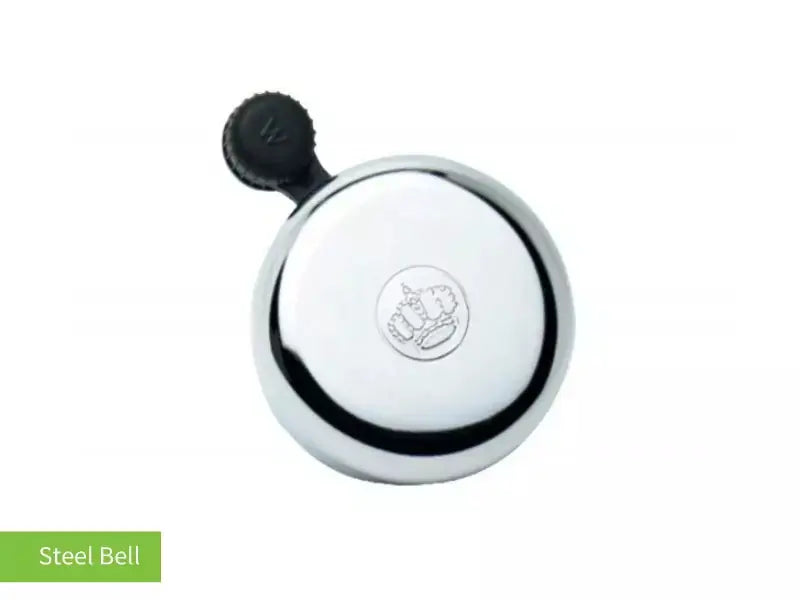 #Chrome_Bell,Classic Chrome Bell|Metal handlebar mounted bell with easy to operate thumb lever.