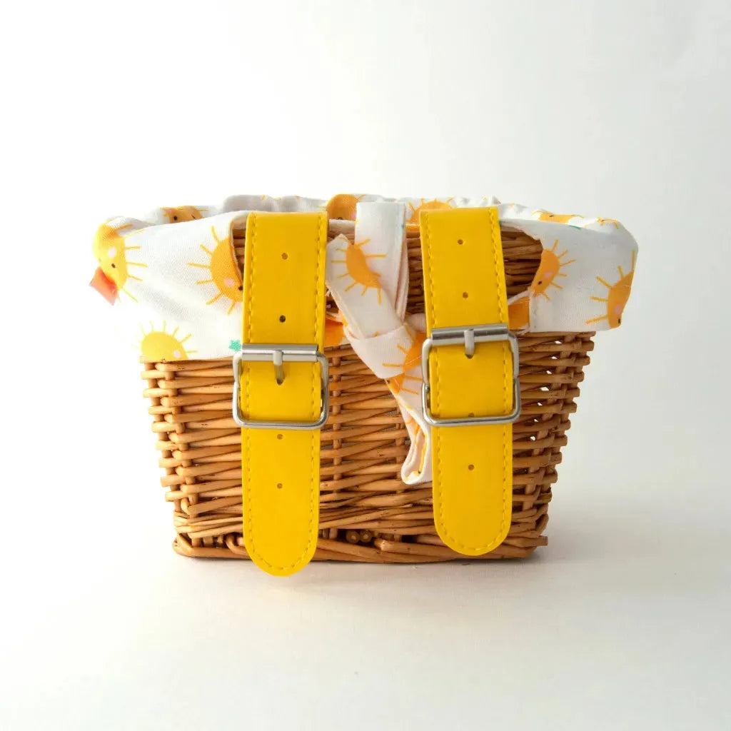 #colour_sunshine,Beep Sunshine Bike Basket Back|Easy fit straps for fitting to handlebars on bike or scooter