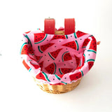 #colour_watermelon,Beep Watermelon Bike Basket Top|Wicker kids bike basket for carrying toys and treasures