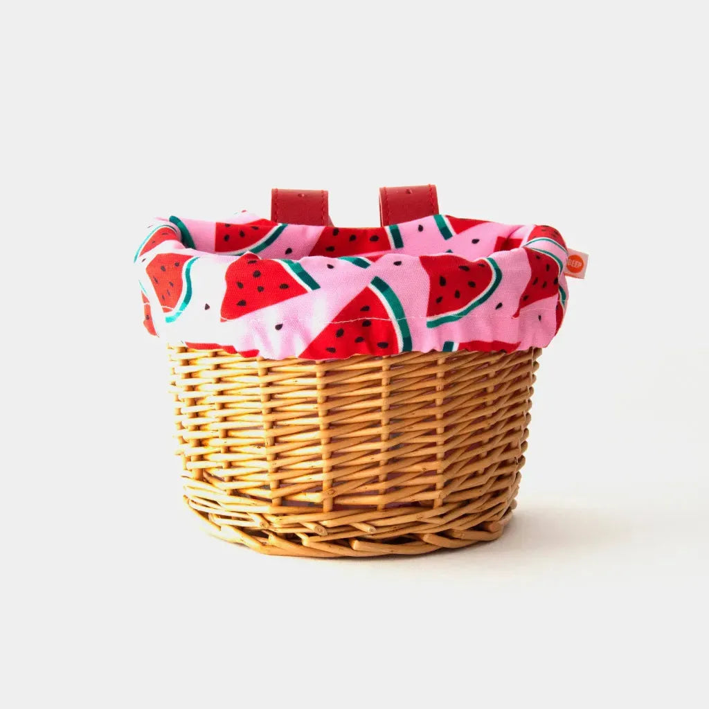 #colour_watermelon,Beep Bike Basket Front|Woven kids bike basket for carrying toys and treasures