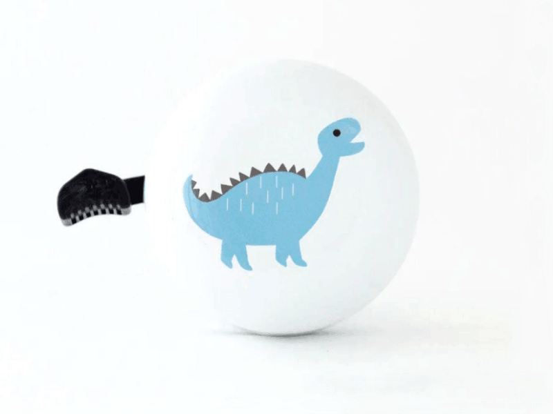 #colour_diplodocus,Beep Diplodocus bike bell|Perfect addition to your LittleBig with colourful hand painted design and classic loud ring.