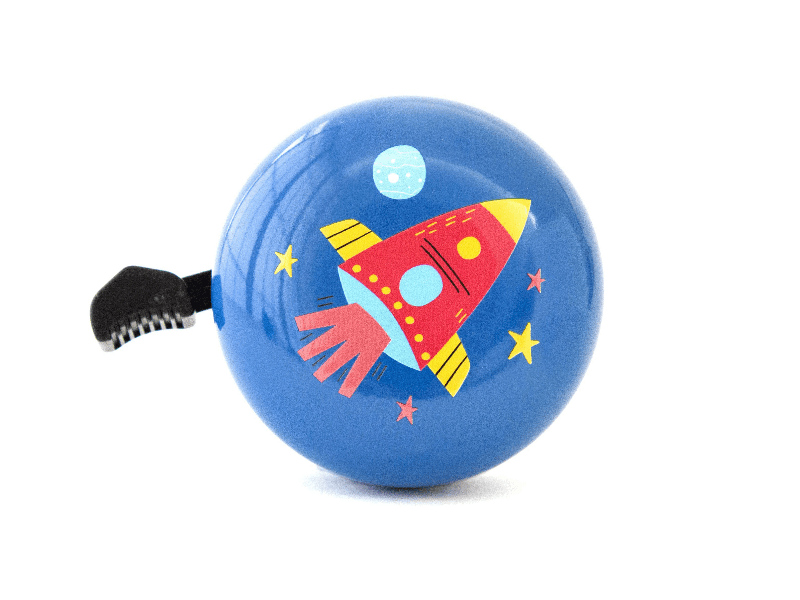 #colour_rocket,Beep Rocket bike bell|Perfect addition to your LittleBig with colourful hand painted design and classic loud ring.