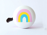 #colour_happy rainbow white,Beep Happy Rainbow bike bell|Perfect addition to your LittleBig with colourful hand painted design and classic loud ring.