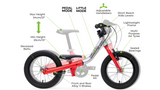 #colour_Rocket Red | Features and height range from little balance bike to big pedal bike