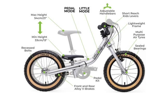 Convertible Balance Bike With Pedals | Grows From Age 2-6