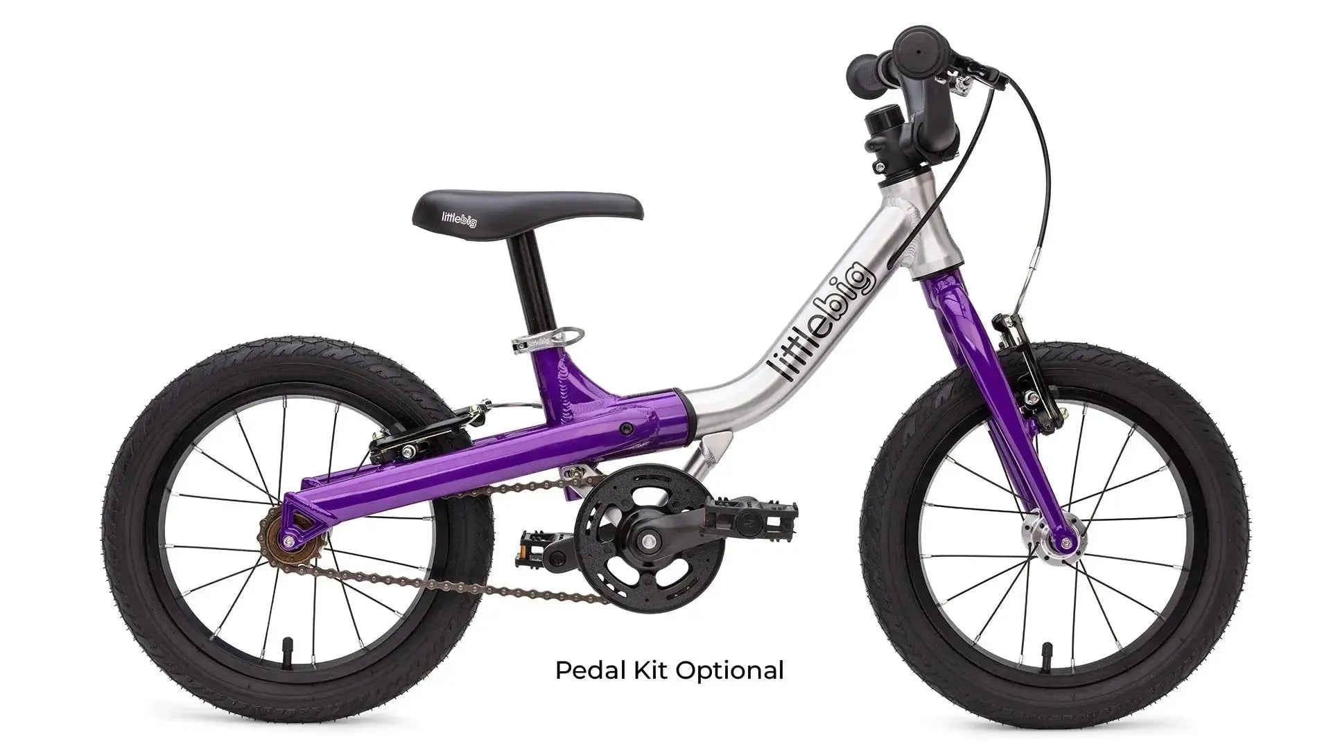#colour_indigo go,Step 3: Big Pedal Bike| With an ultra low starting saddle height, your child can begin pedalling as soon as they're ready (Child's Height: 37"-45")
