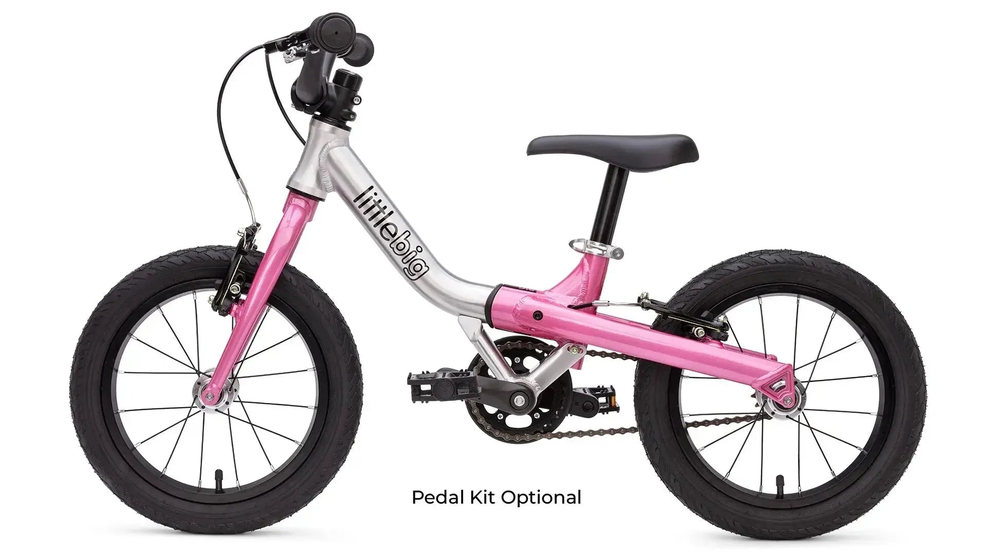 #colour_glitter pink, LittleBig first pedal bike  | Learn to cycle with no need for stabilisers/ training wheels