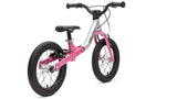 #colour_glitter pink, LittleBig 14 inch balance bike in big mode| Alloy frame with fork and components plus front and rear hand brakes with air tyres and riser bars