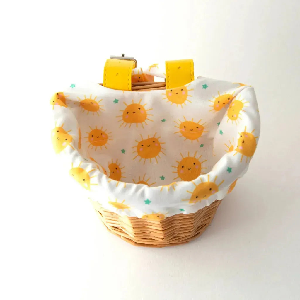 #colour_sunshine,Beep Sunshine Bike Basket Top|Wicker kids bike basket for carrying toys and treasures