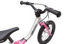 #colour_glitter pink, Lightweight yet durable components | Alloy frame and fork lightweight components plus front and rear hand brakes with air tyres and riser bars.