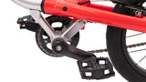 #pedal_kit,Offset design gives super low saddle height|Allows saddle to be as low as 37cm in pedal mode!