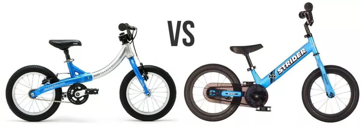 littlebig bike vs strider 14x convertible balance bike with pedals