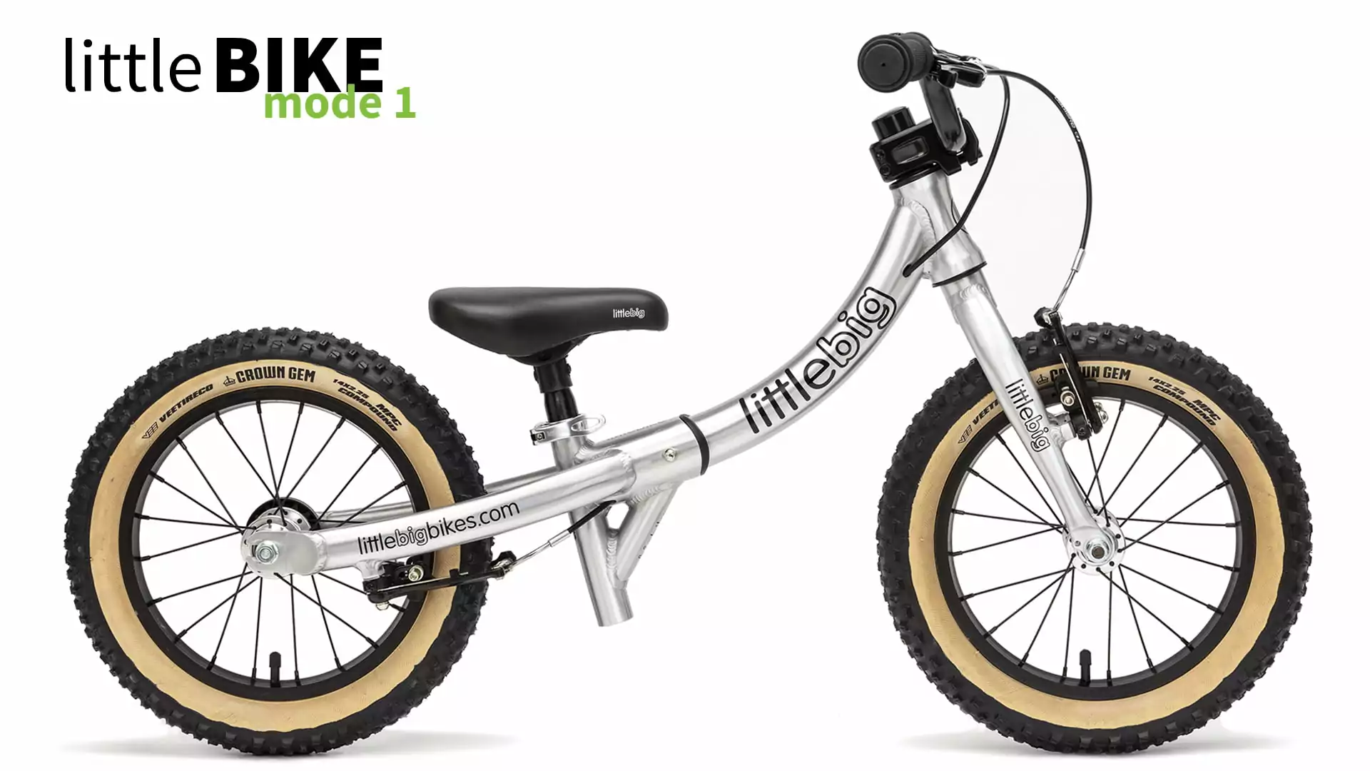 LittleBig 14 Inch Balance Bike, Brushed Edition, Little Mode, Side