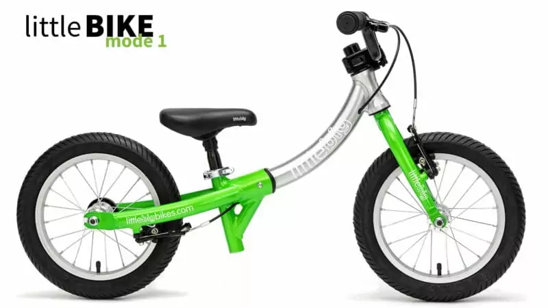 LittleBig 14 Inch Balance Bike, Apple Green, Little Mode, Side